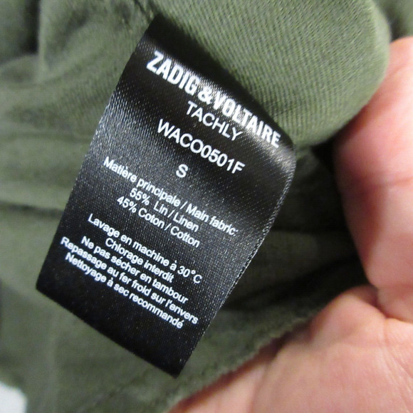 Zadig & Voltaire Taskal Cotton Twill Top size S Military Army Officers Jacket - Picture 7 of 12